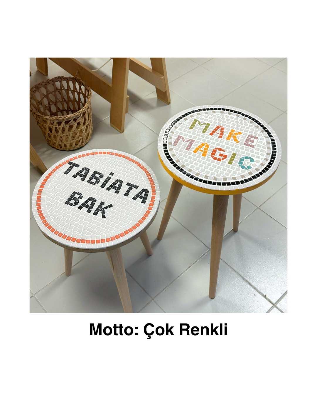 Mozaik sehpa atölyesi ankara kreatif atölye